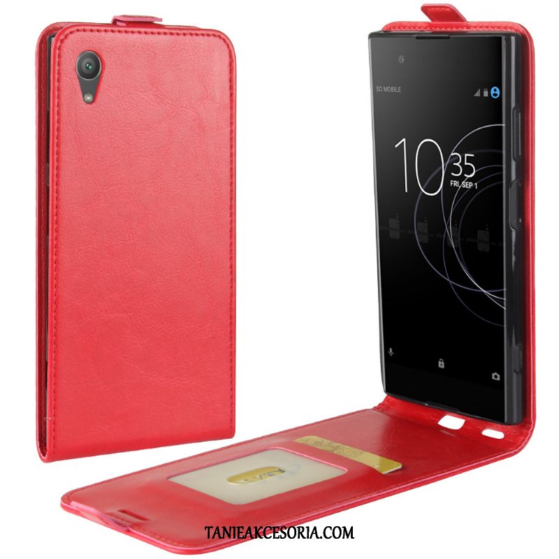 Etui Sony Xperia Xa1 Karta Wzór Telefon Komórkowy, Futerał Sony Xperia Xa1 Czerwony Ochraniacz Skórzany