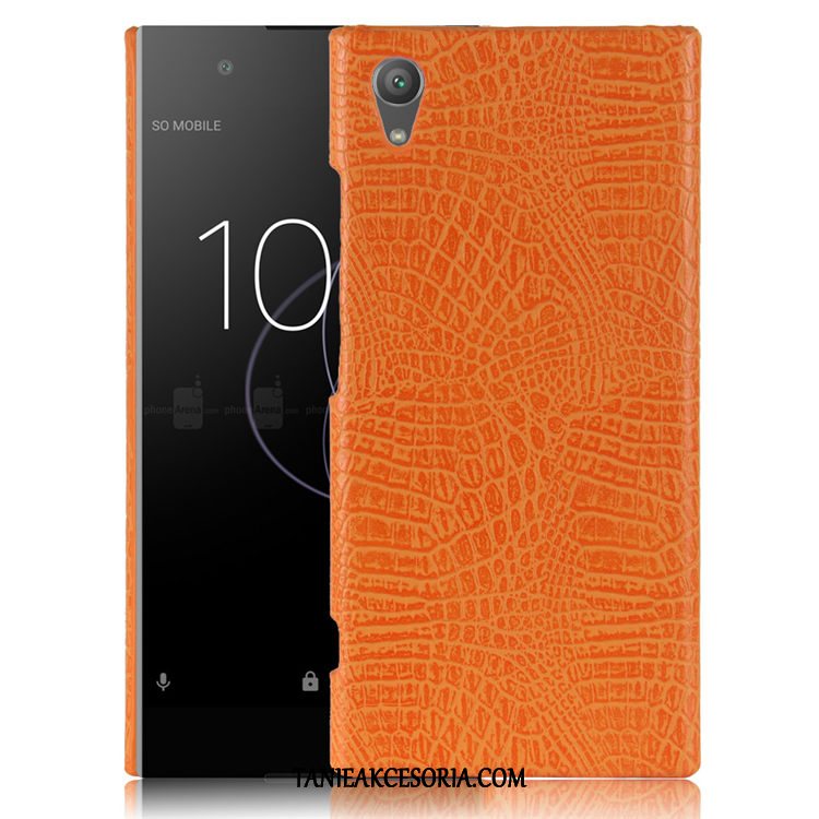 Etui Sony Xperia Xa1 Pomarańczowy Biznes Anti-fall, Pokrowce Sony Xperia Xa1 Telefon Komórkowy Trudno Wzór Krokodyla