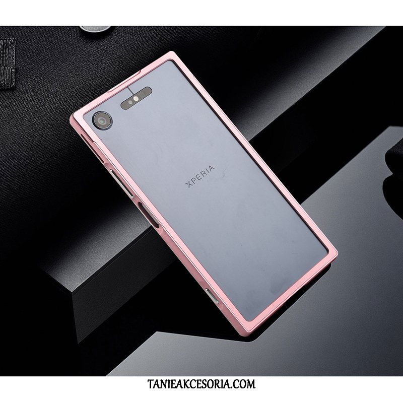 Etui Sony Xperia Xz1 Compact Granica Telefon Komórkowy Metal, Obudowa Sony Xperia Xz1 Compact Obrzeża Różowe Ochraniacz