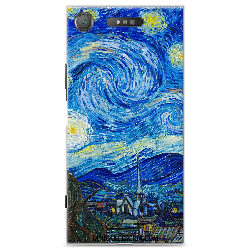 Etui Sony Xperia Xz1 Kreatywne Niebieski Telefon Komórkowy, Obudowa Sony Xperia Xz1 Kreskówka Ochraniacz Trudno