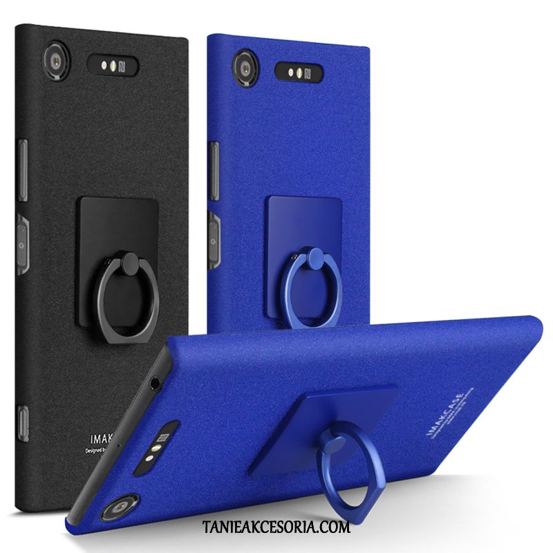 Etui Sony Xperia Xz1 Trudno Niebieski Denim, Futerał Sony Xperia Xz1 Nubuku Ochraniacz Telefon Komórkowy