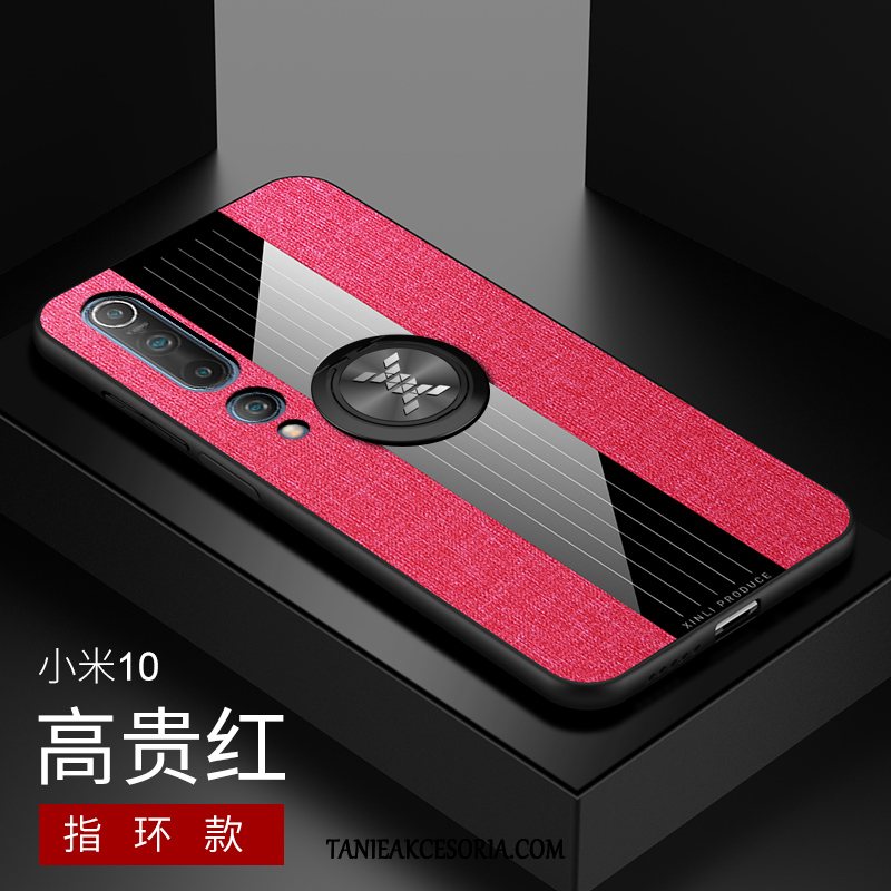 Etui Xiaomi Mi 10 Czerwony Netto Osobowość Wzór, Obudowa Xiaomi Mi 10 Telefon Komórkowy Mały Proste Beige