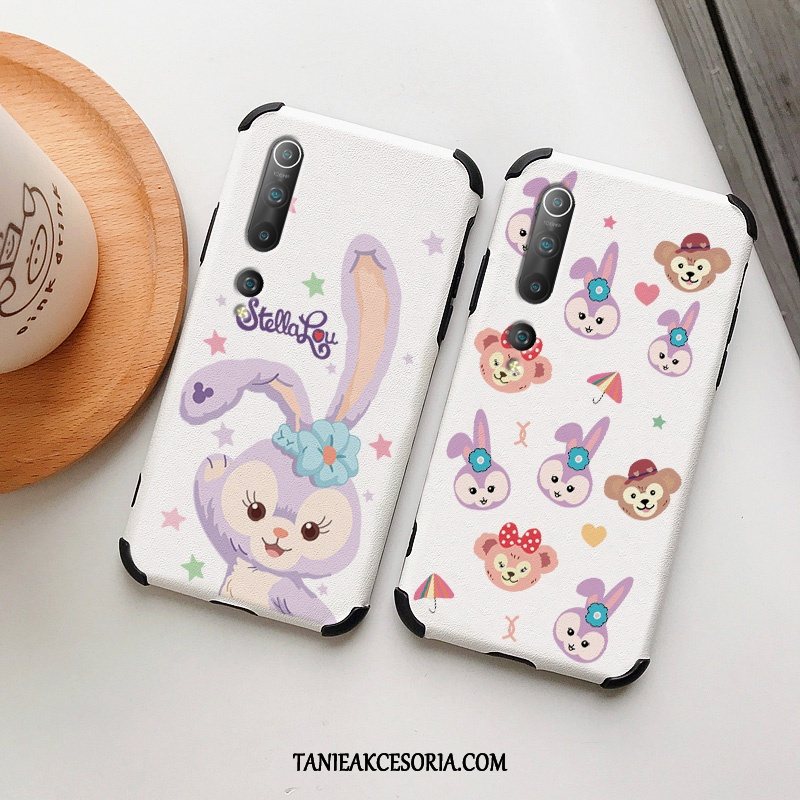 Etui Xiaomi Mi 10 Moda Silikonowe Relief, Pokrowce Xiaomi Mi 10 Jedwab Ochraniacz Kreskówka Beige