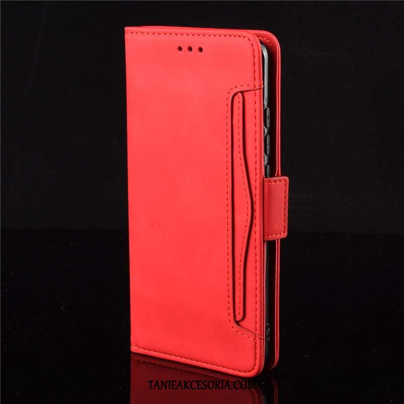 Etui Xiaomi Mi 10 Pro Mały Ochraniacz Karta, Futerał Xiaomi Mi 10 Pro Skórzany Telefon Komórkowy Czerwony Beige