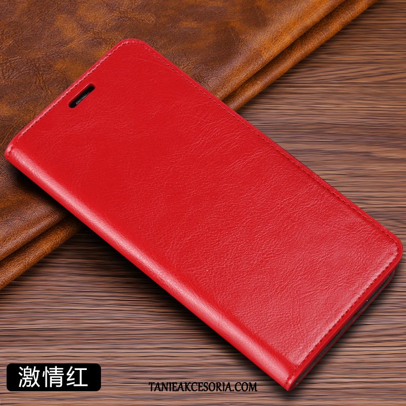 Etui Xiaomi Mi 10 Pro Mały Składać Skórzany, Futerał Xiaomi Mi 10 Pro Czerwony Telefon Komórkowy Beige