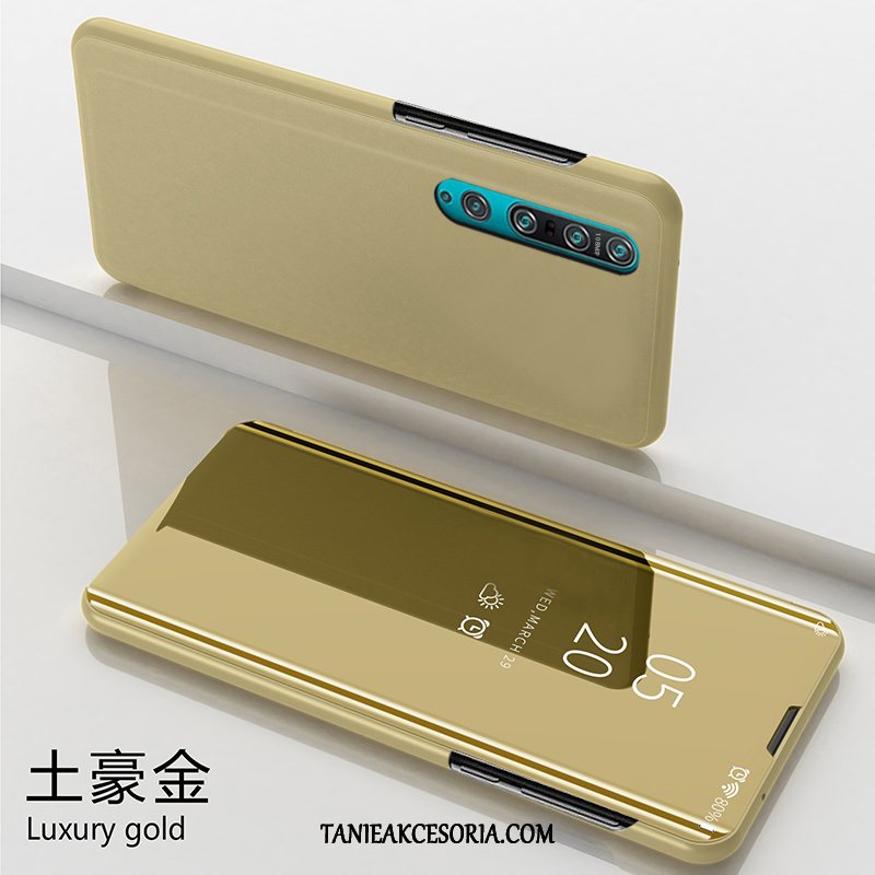 Etui Xiaomi Mi 10 Pro Złoto Telefon Komórkowy Filmy, Obudowa Xiaomi Mi 10 Pro All Inclusive Lustro Szkło Hartowane Beige