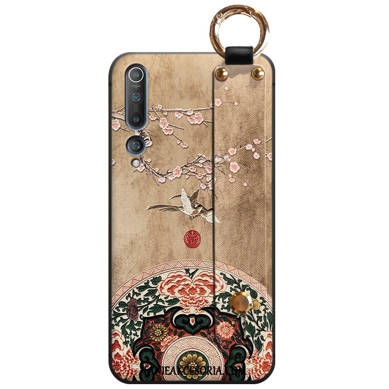 Etui Xiaomi Mi 10 Wspornik Ochraniacz Młodzież, Obudowa Xiaomi Mi 10 Mały Miękki Telefon Komórkowy Braun Beige