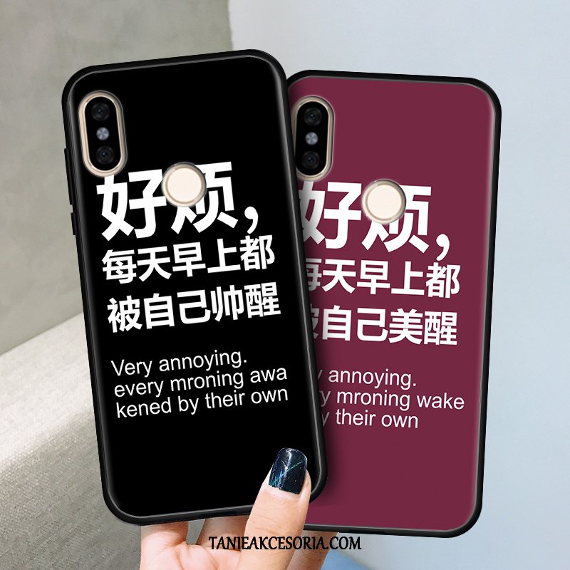 Etui Xiaomi Mi 8 Czerwony Netto Miękki Czarny, Obudowa Xiaomi Mi 8 Mały Czerwony Telefon Komórkowy Beige