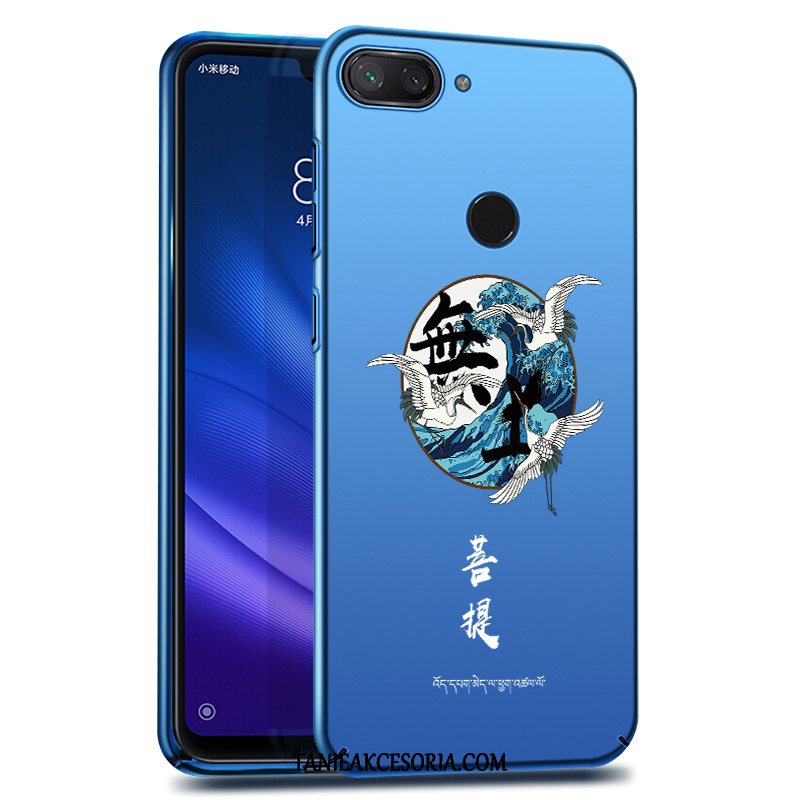 Etui Xiaomi Mi 8 Lite Trudno Młodzież Mały, Futerał Xiaomi Mi 8 Lite Niebieski Crane Nubuku Beige Nackte Farbe