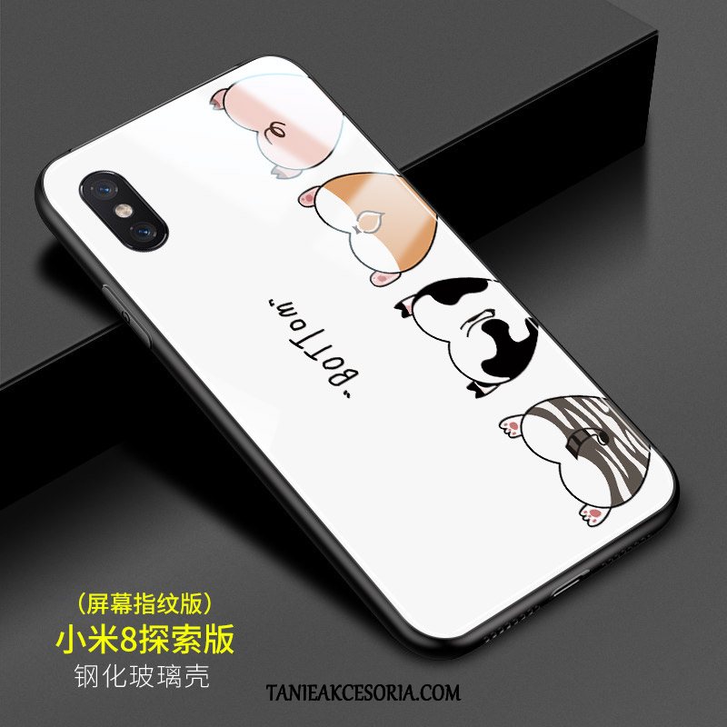 Etui Xiaomi Mi 8 Pro Modna Marka Biały Ochraniacz, Futerał Xiaomi Mi 8 Pro Telefon Komórkowy Kreskówka All Inclusive Beige