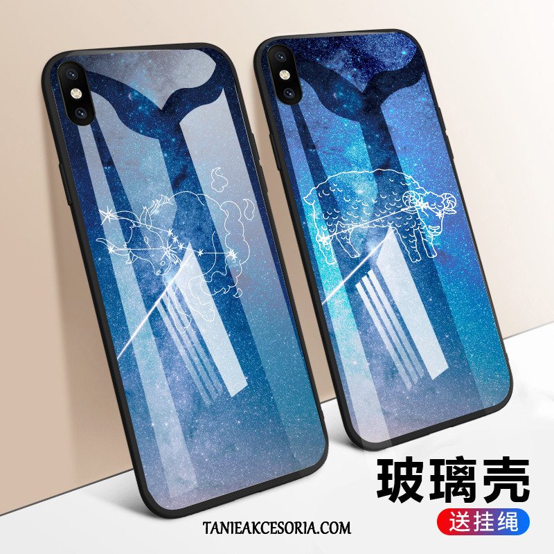 Etui Xiaomi Mi 8 Pro Telefon Komórkowy Szkło Ochraniacz, Pokrowce Xiaomi Mi 8 Pro Mały Niebieski Beige
