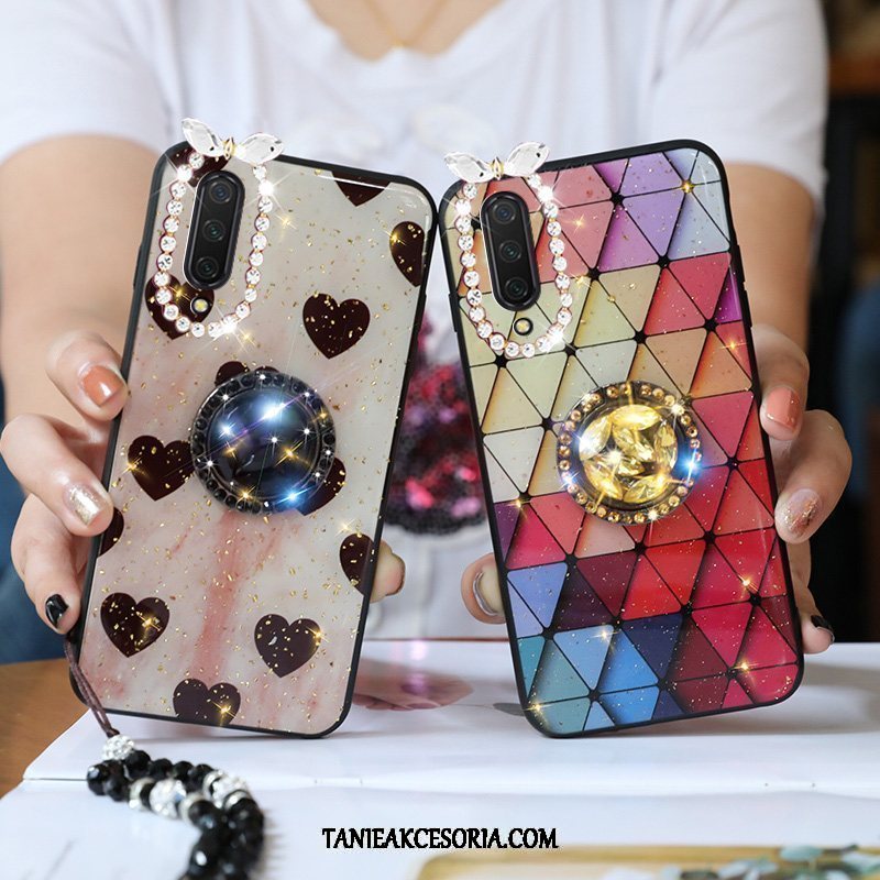 Etui Xiaomi Mi 9 Lite Rhinestone Silikonowe Tendencja, Obudowa Xiaomi Mi 9 Lite Anti-fall Mały Miękki Beige