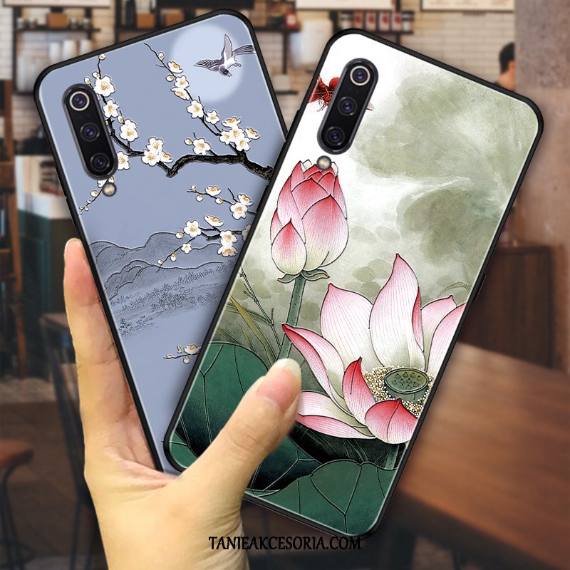 Etui Xiaomi Mi 9 Se Relief Czarny Zielony, Pokrowce Xiaomi Mi 9 Se Ochraniacz Telefon Komórkowy Chiński Styl Beige