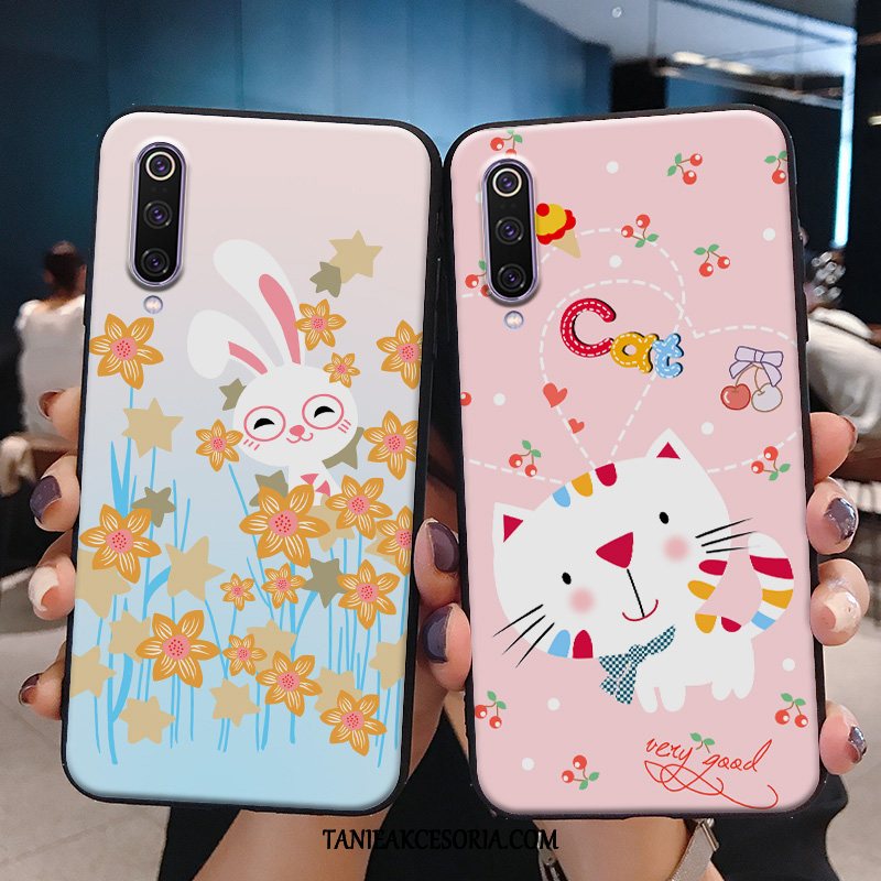 Etui Xiaomi Mi 9 Se Różowe Zabawne Biały, Pokrowce Xiaomi Mi 9 Se Telefon Komórkowy Kotek Chiński Styl Beige