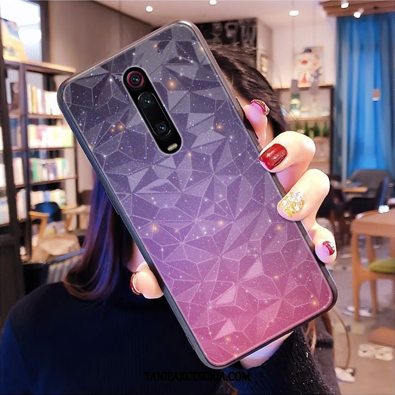 Etui Xiaomi Mi 9t Pro Anti-fall Wiszące Ozdoby Wzór, Futerał Xiaomi Mi 9t Pro Czerwony Kształt Diamentu Serce Beige