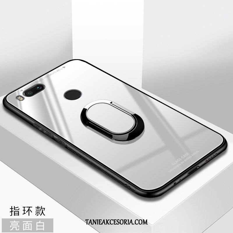 Etui Xiaomi Mi A1 Wspornik Szkło Hartowane Kreatywne, Obudowa Xiaomi Mi A1 Mały Biały Filmy Beige