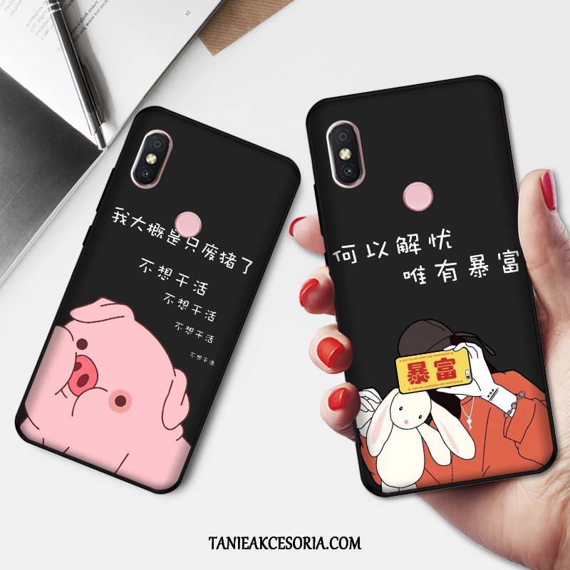 Etui Xiaomi Mi A2 Silikonowe Moda Zakochani, Obudowa Xiaomi Mi A2 Telefon Komórkowy Osobowość Silikonowe Beige
