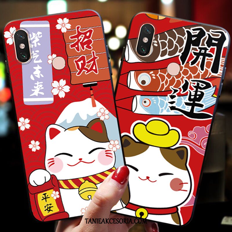 Etui Xiaomi Mi Max 3 Kreatywne Miękki Telefon Komórkowy, Futerał Xiaomi Mi Max 3 Zakochani Piękny Czerwony Beige