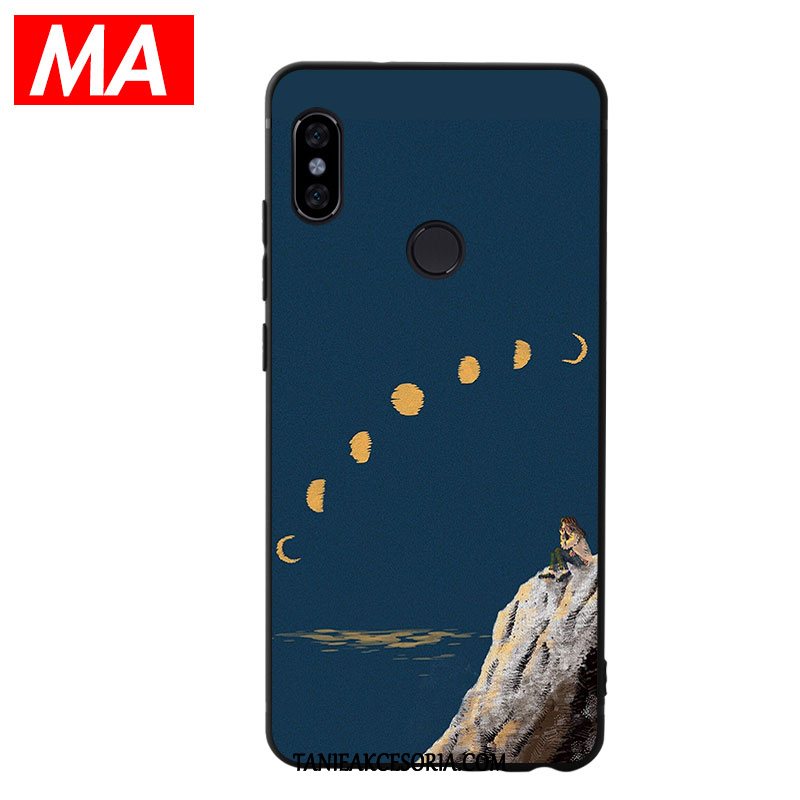 Etui Xiaomi Mi Max 3 Niebieski Miękki Proste, Pokrowce Xiaomi Mi Max 3 Mały Piękny Obraz Olejny Beige