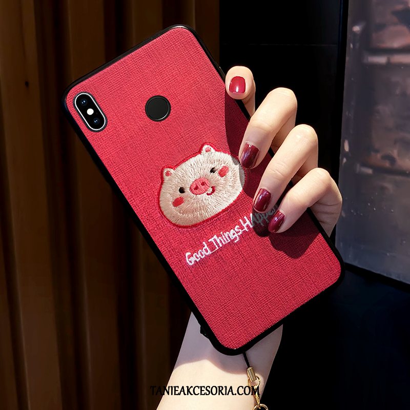 Etui Xiaomi Mi Max 3 Telefon Komórkowy Tendencja Młodzież, Pokrowce Xiaomi Mi Max 3 Czerwony Silikonowe Kreskówka Beige