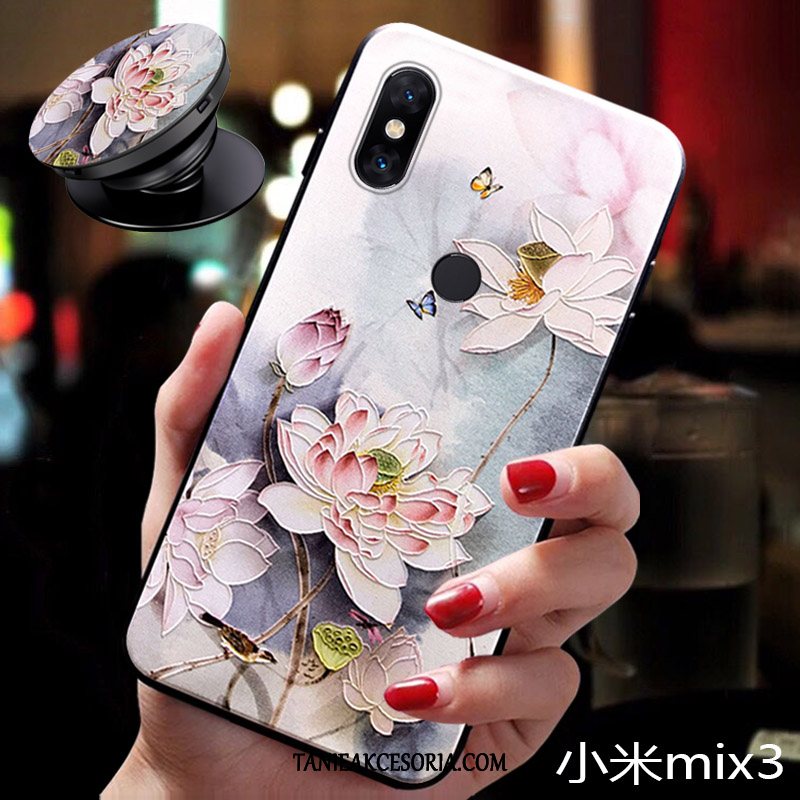 Etui Xiaomi Mi Mix 3 Modna Marka Vintage All Inclusive, Obudowa Xiaomi Mi Mix 3 Mały Różowe Tendencja Beige