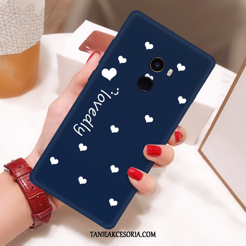 Etui Xiaomi Mi Mix Niebieski Miękki All Inclusive, Obudowa Xiaomi Mi Mix Ochraniacz Zakochani Nubuku Beige