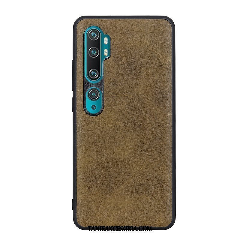 Etui Xiaomi Mi Note 10 Skóra Mały Trudno, Pokrowce Xiaomi Mi Note 10 Telefon Komórkowy All Inclusive Braun Beige