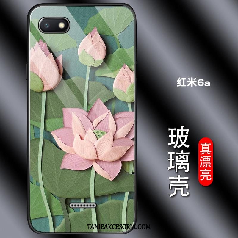 Etui Xiaomi Redmi 6a Ładny Mały Czarny, Obudowa Xiaomi Redmi 6a Zakochani Czerwony Tendencja Beige