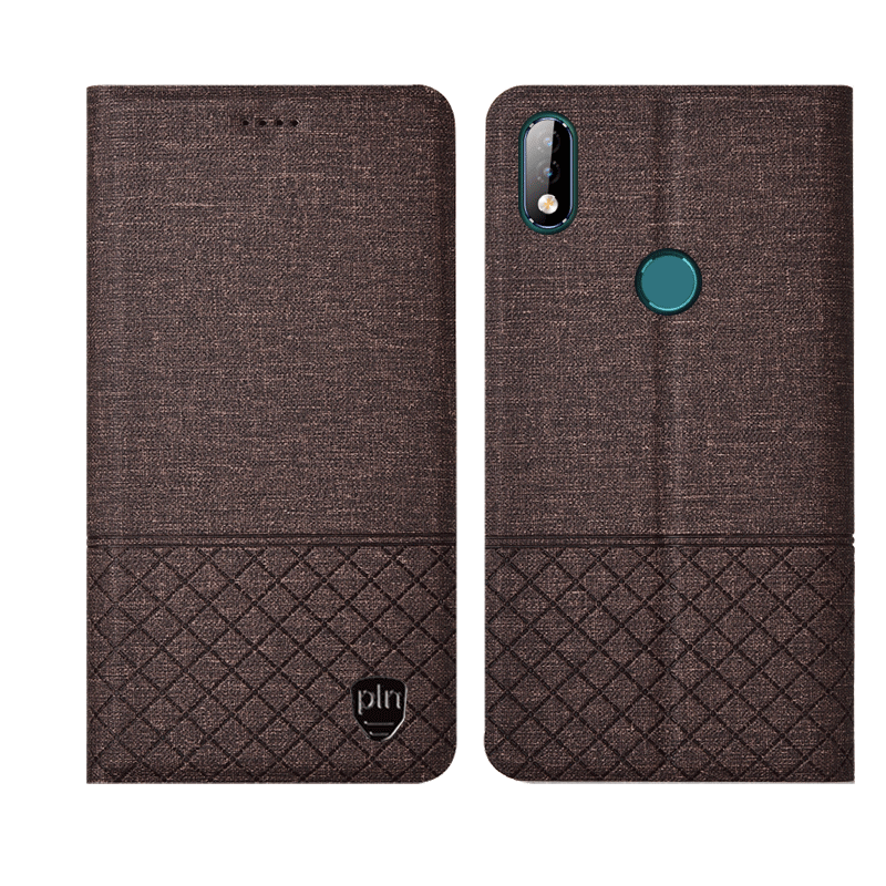 Etui Xiaomi Redmi 7 Anti-fall Skórzany Futerał Telefon Komórkowy, Pokrowce Xiaomi Redmi 7 W Kratę Mały Ochraniacz Braun Beige