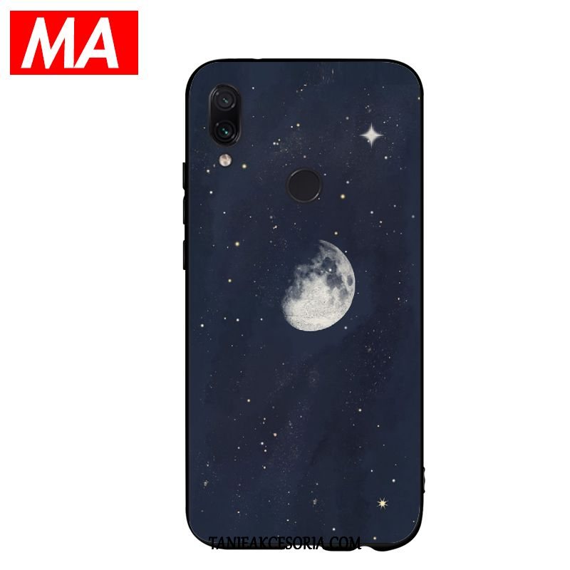 Etui Xiaomi Redmi 7 Czerwony Czarny Miesiąc, Pokrowce Xiaomi Redmi 7 Jasny Telefon Komórkowy Silikonowe Beige