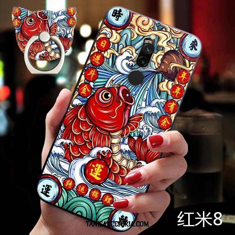Etui Xiaomi Redmi 8 Nowy Telefon Komórkowy Czerwony, Futerał Xiaomi Redmi 8 Czerwony Netto Modna Marka Mały Beige