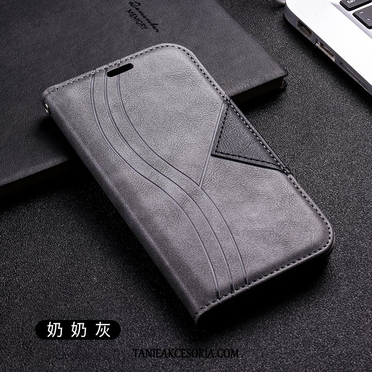 Etui Xiaomi Redmi 9 Eleganckie Składać Czarny, Pokrowce Xiaomi Redmi 9 Szary Biznes Kreatywne Beige