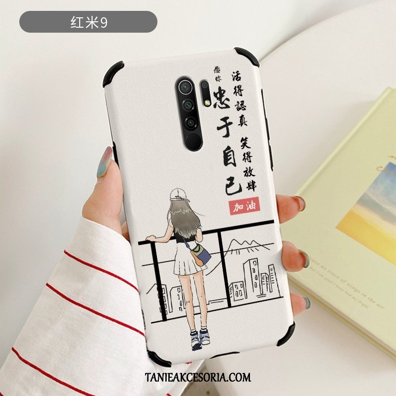 Etui Xiaomi Redmi 9 Telefon Komórkowy Biały Silikonowe, Obudowa Xiaomi Redmi 9 Wzór Ochraniacz Świeży Beige