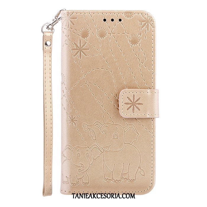 Etui Xiaomi Redmi Go Wiszące Ozdoby Skórzany Futerał Ochraniacz, Obudowa Xiaomi Redmi Go Klapa All Inclusive Złoto Beige