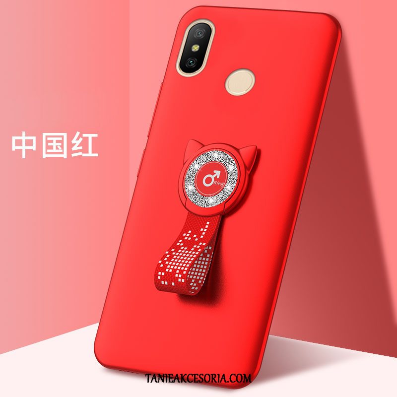 Etui Xiaomi Redmi Note 6 Pro Wiszące Ozdoby Lekki I Cienki Nubuku, Pokrowce Xiaomi Redmi Note 6 Pro Trudno Anti-fall Czerwony Beige