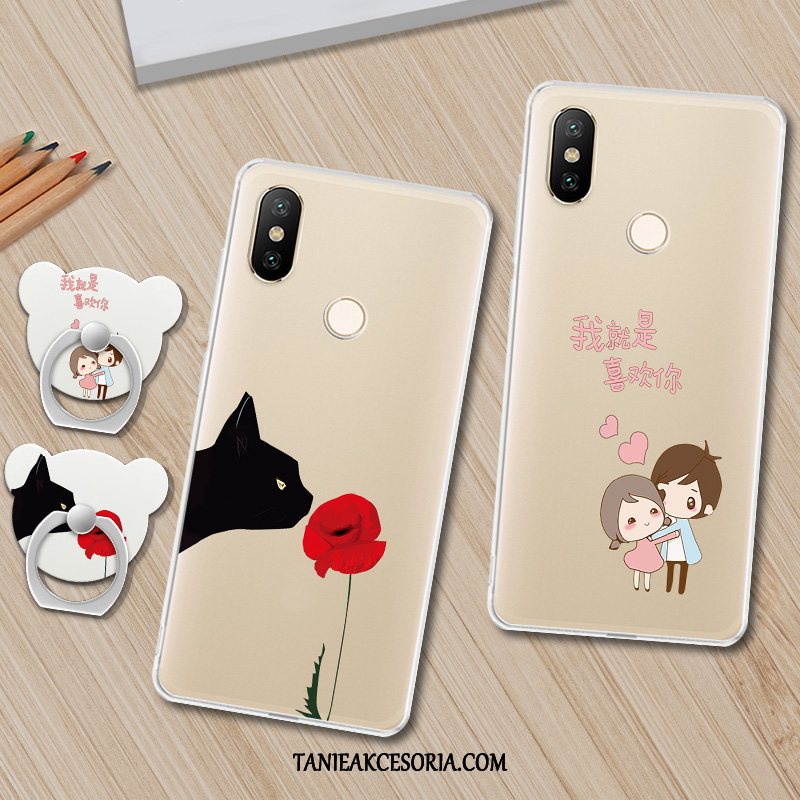 Etui Xiaomi Redmi S2 Przezroczysty Czerwony Tendencja, Obudowa Xiaomi Redmi S2 Silikonowe Telefon Komórkowy Mały Beige