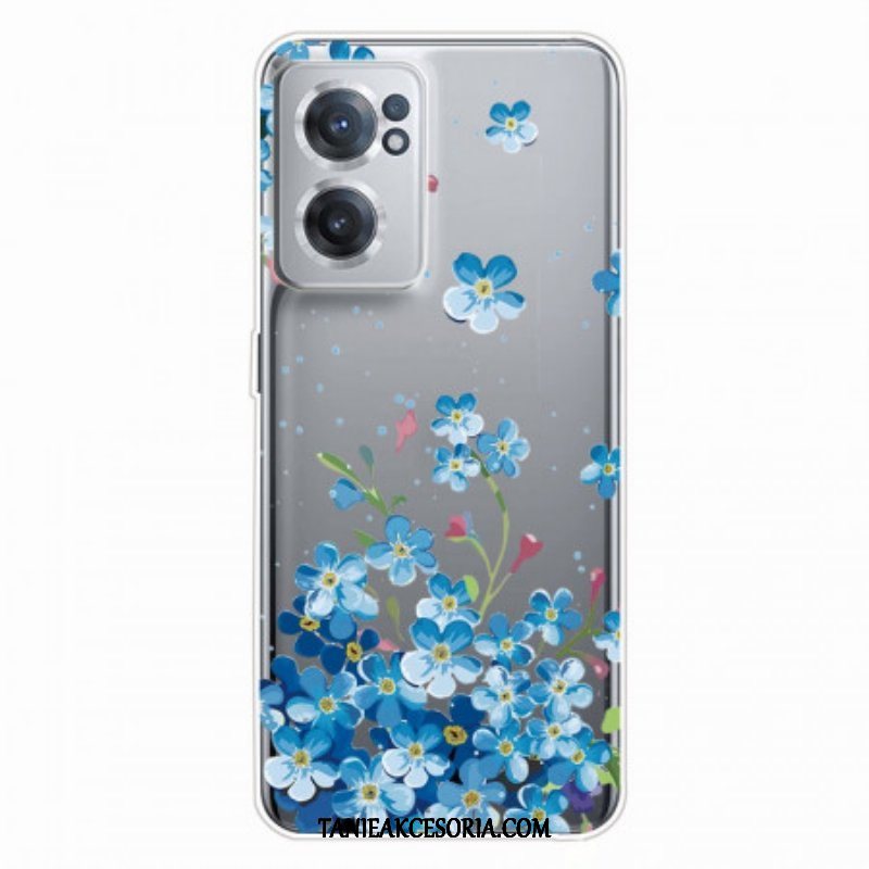 Etui do OnePlus Nord CE 2 5G Niebieskie Kwiaty