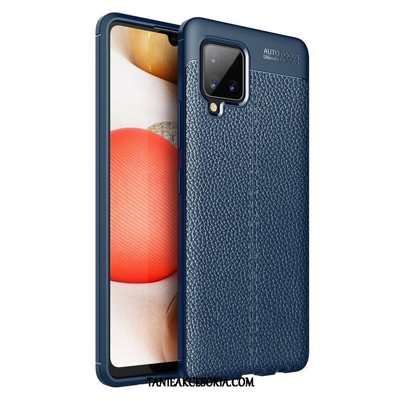 Etui do Samsung Galaxy A42 5G Efekt Skóry Liczi Z Podwójną Linią