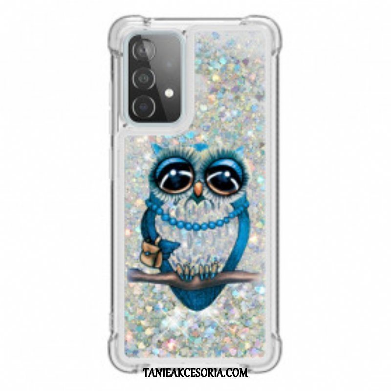 Etui do Samsung Galaxy A52 4G / A52 5G / A52s 5G Cekiny Panna Sowa