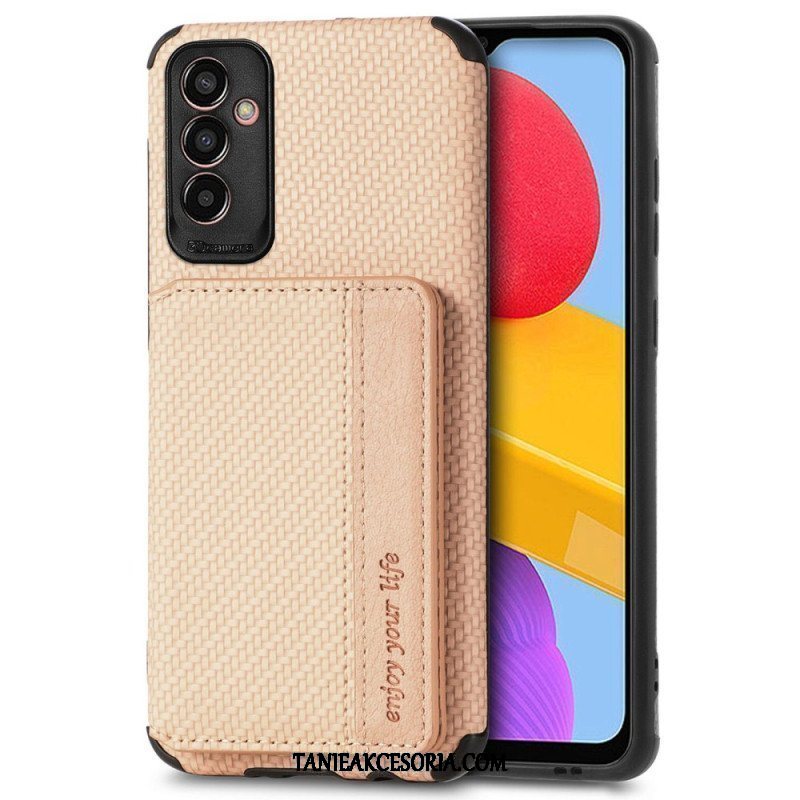 Etui do Samsung Galaxy M13 Portfel Portfel Z Włókna Węglowego I Magnesu