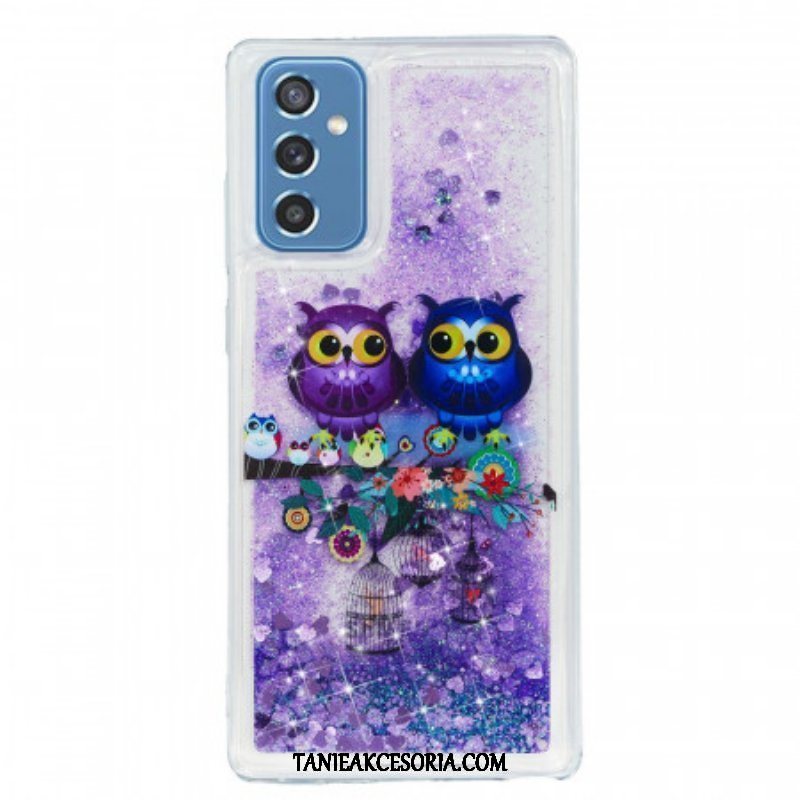 Etui do Samsung Galaxy M52 5G Para Fioletowych Sów