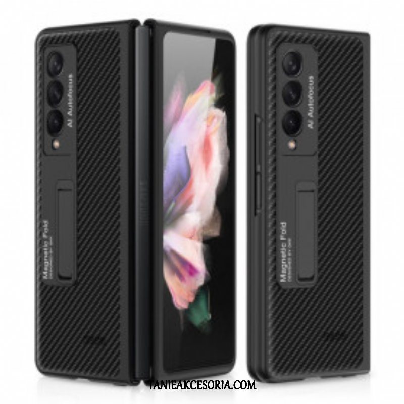 Etui do Samsung Galaxy Z Fold 3 5G Wsparcie Z Włókna Węglowego Gkk