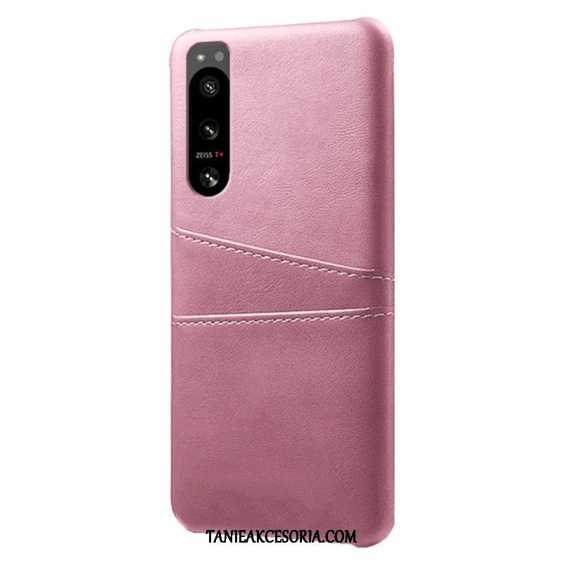 Etui do Sony Xperia 5 IV Etui Na Karty Z Efektem Skóry