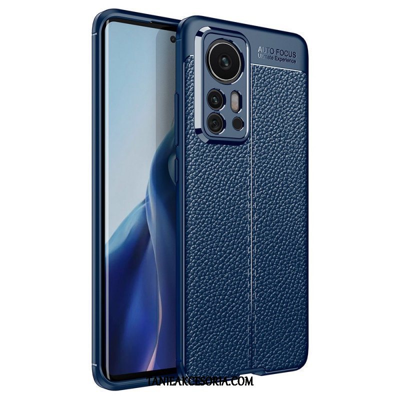 Etui do Xiaomi 12 Pro Efekt Skóry Liczi Z Podwójną Linią