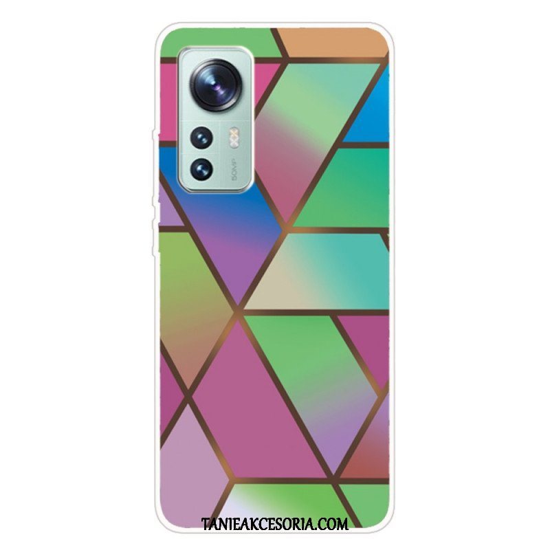 Etui do Xiaomi 12 Pro Silikonowa Geometria Marmuru