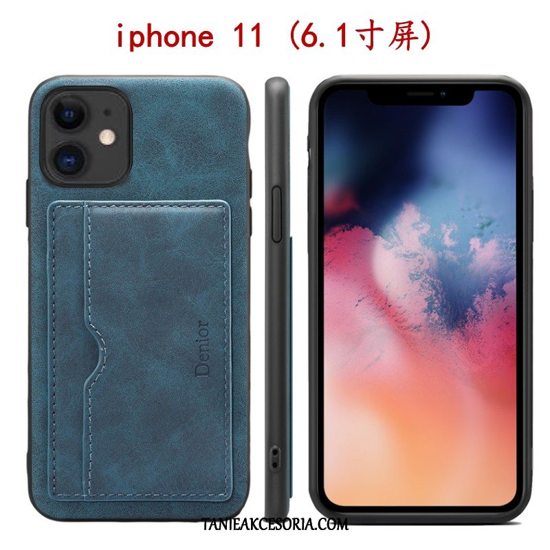 Etui iPhone 11 All Inclusive Wspornik Anti-fall, Pokrowce iPhone 11 Karta Ochraniacz Miękki