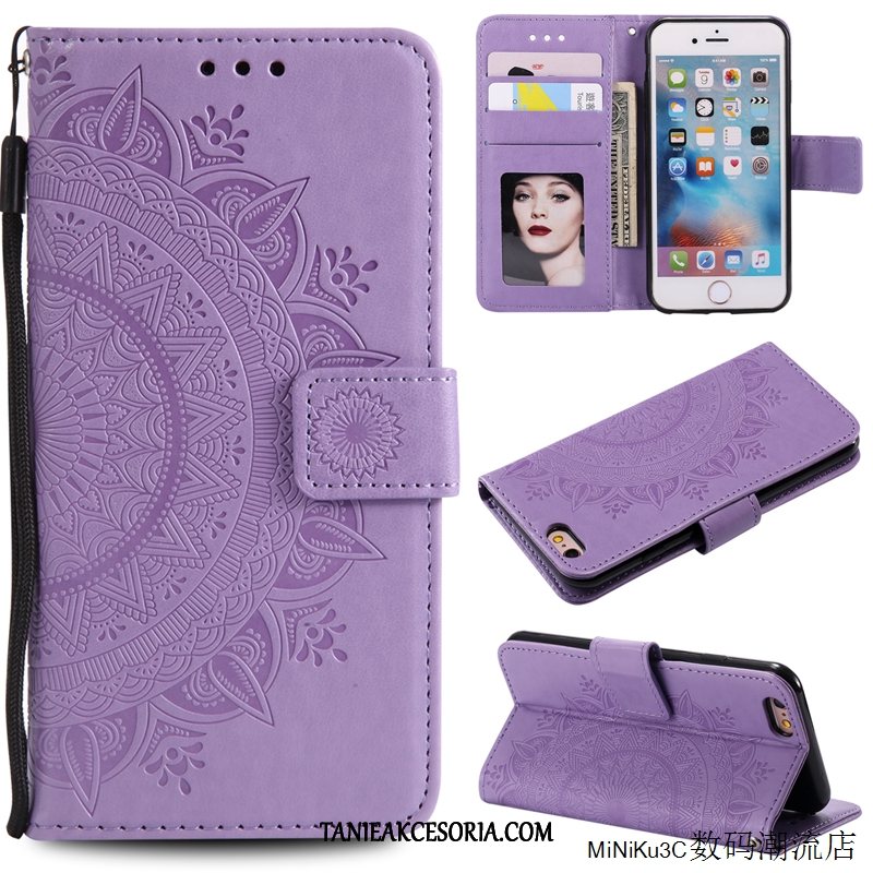 Etui iPhone 6/6s Anti-fall Purpurowy Ochraniacz, Futerał iPhone 6/6s Skórzany Telefon Komórkowy Klapa