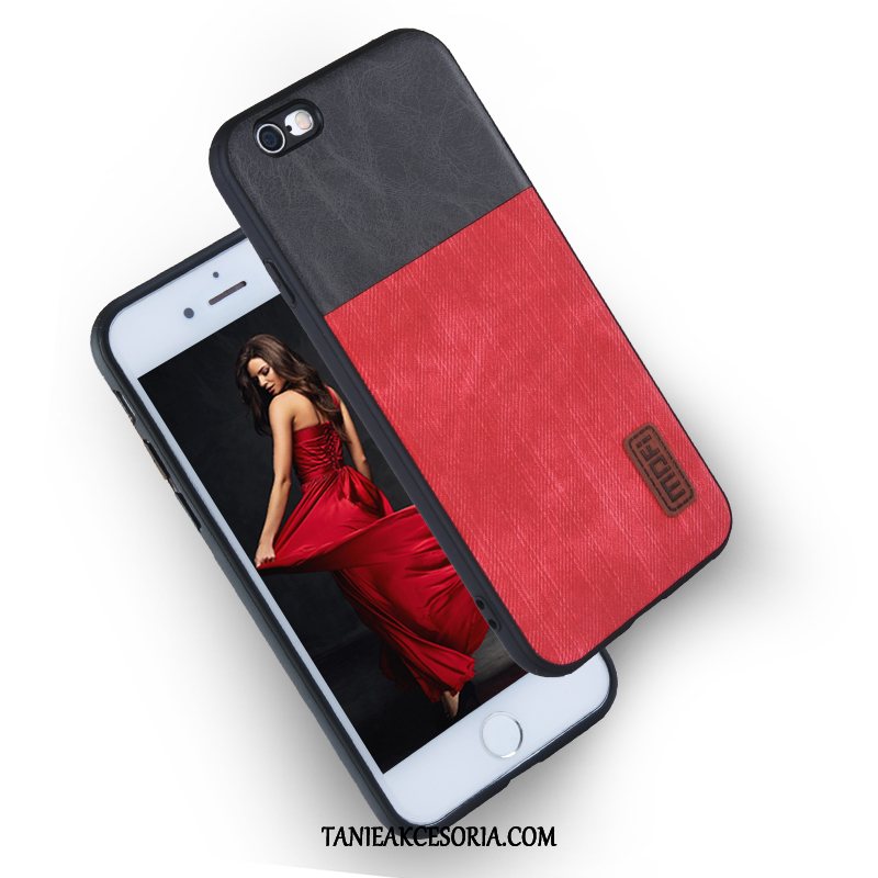 Etui iPhone 7 All Inclusive Nubuku Anti-fall, Obudowa iPhone 7 Pu Czerwony Obrzeża