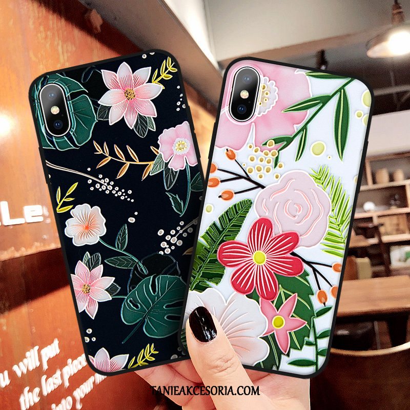 Etui iPhone X Vintage Telefon Komórkowy All Inclusive, Pokrowce iPhone X Zielony Miękki Czarny