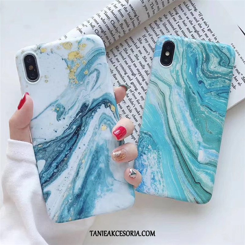 Etui iPhone Xs Max Sztuka Obraz Olejny Niebieski, Pokrowce iPhone Xs Max Kolor Silikonowe Proste